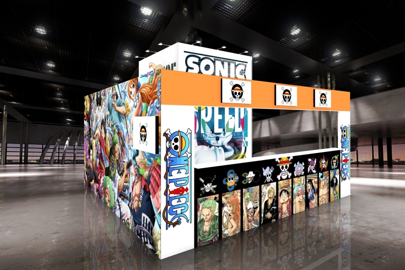 Easy Assembly Reusable Anime LED Light Box Trade Show Booth