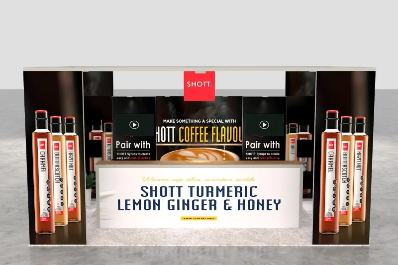 3X6 Detachable Custom Aluminum Frame Wine Bottle Retail Display Tradeshow Exhibition Booth with Counter