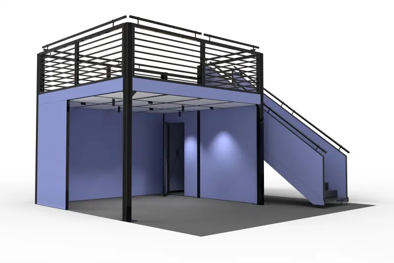 10x20 Multi-Functional Portable Double-Deck 2-Story Trade Show Booth for Professional Exhibition Display Events